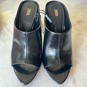NWT ZARA High Heel Mules